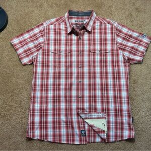 Kuhl Men's Red Plaid Button-Down Shirt
